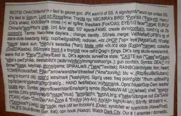 ? Жители Пенсильвании массово находят в упаковках продуктов странные записки с теориями заговора | Теории заговоров | Паранормальные новости | 11 Января 2024
 
 