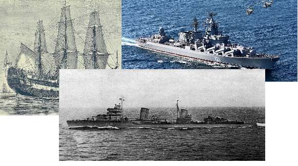 Несчастья, преследовавшие корабли с названием «Москва»
 
 
 
